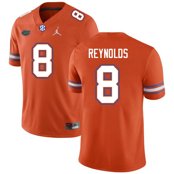 Men #8 Daejon Reynolds Florida Gators College Football Jerseys Sale-Orange